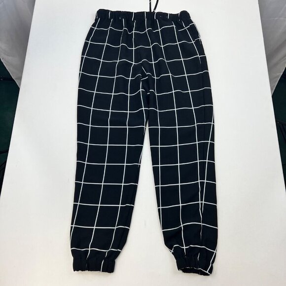 Merona Women’s Windowpane Jogger Dress Pants Black/White Size Medium Pockets - Picture 7 of 8